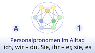 Grammatik des Lebens - A1 - Personalpronomen im Alltag: ich, wir - du, Sie, ihr - er, sie, es