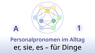 Grammatik des Lebens - A1 - Personalpronomen im Alltag: er, sie, es - für Dinge