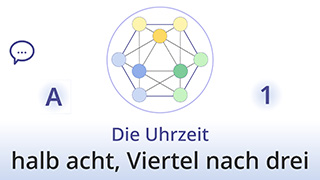 Grammatik des Lebens - A1 - Die Uhrzeit in der Umgangssprache: halb acht, Viertel nach drei