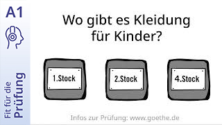 Fit für die Prüfung - A1 - Hören: Gespräch im Kaufhaus