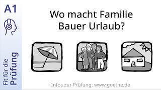 Fit für die Prüfung - A1 - Hören: Gespräch über den Urlaub