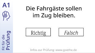 Fit für die Prüfung - A1 - Hören: Durchsage im Zug