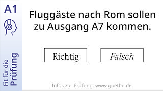 Fit für die Prüfung - A1 - Hören: Durchsage am Flughafen