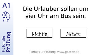 Fit für die Prüfung - A1 - Hören: Durchsage im Reisebus