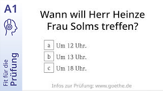 Fit für die Prüfung - A1 - Hören: Anrufbeantworter - Terminvereinbarung