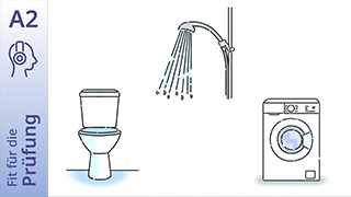 Fit für die Prüfung - A2 - Hören: Telefonat wegen einer Sanitär Reparatur